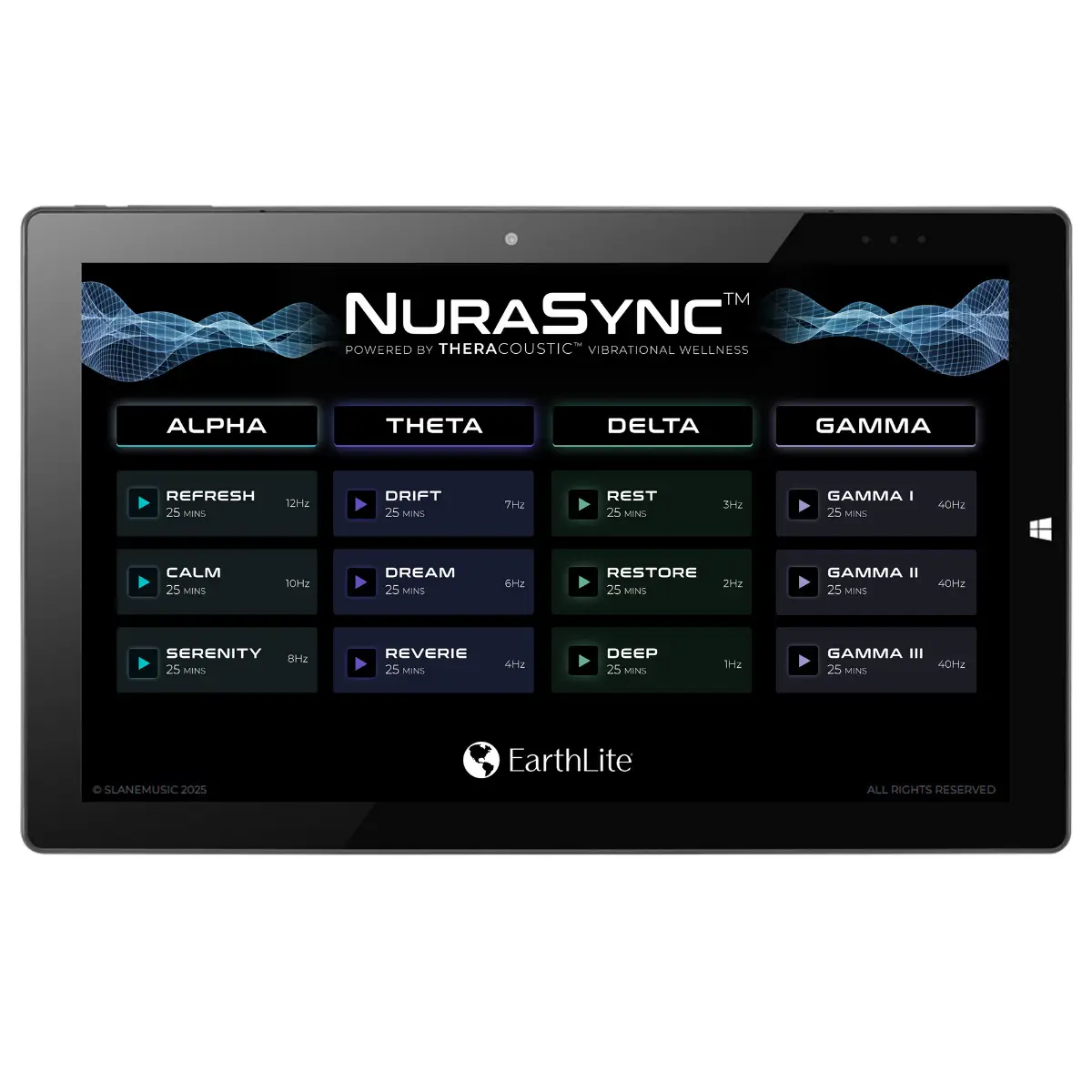 NuraSync Lounger - Touchscreen Control Interface